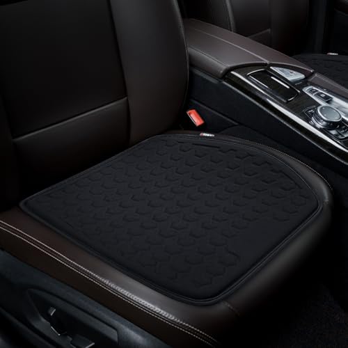 Vixplorn ゲルクッション クッション車 シートクッション 座布団 滑り止めと通気性に優れ 長時間座っても蒸れず 立体ハニカム構造で圧迫感を軽減 腰椎保護 耐摩耗性があり 体圧分散 ジェルクッション お尻が痛くならない 水洗可能 四季通用 (ブラック)