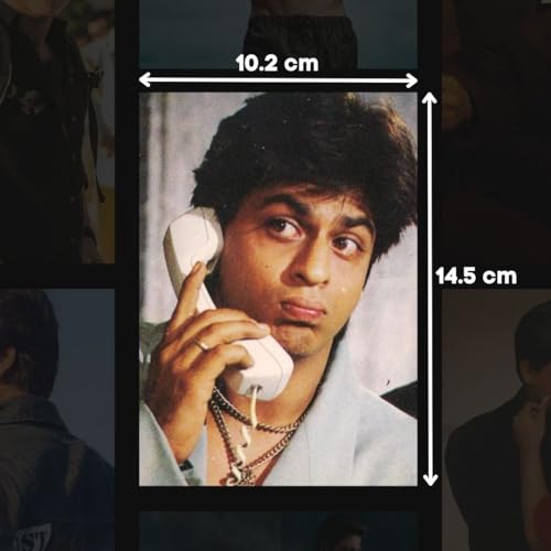 Image of Auraposter Shah Rukh Khan Mini Posters Set of 40 (15x10 cm) | King SRK's Film Posters for Wall, Bedroom, Living Room | Bollywood Actor | Double Tape Included