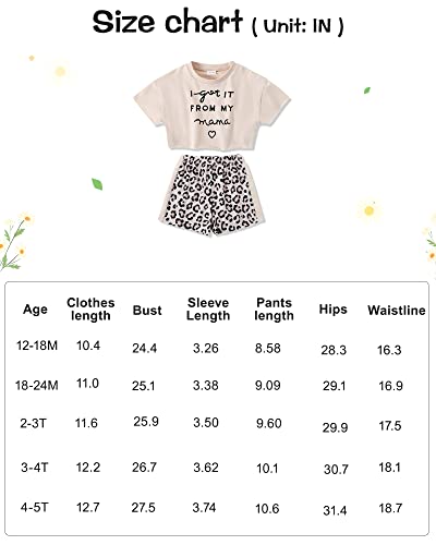 Yallet Toddler Girl Clothes 2T 3T 4T 5T Girls Outfits, Short Sleeve Print Top+Pant 12 18 24 Months Baby Summer Clothing 1-5T #TOP5