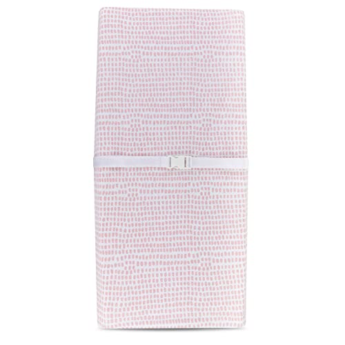 Ely's & Co. Patent Pending Waterproof Changing Pad Cover Set | Cradle Sheet Set By Ely's & Co No Need For Changing Pad Liner Mauve Pink Splash & Stripe 2 Pack For Baby Girl #TOP4