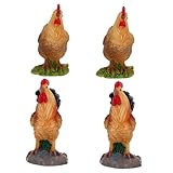 Figurines de poulet pour décoration d'intérieur - peuvent être envoyées à vos amis ou à votre famille pour une pendaison de crémaillère, très chaleureuses et chics, figurines de poulet