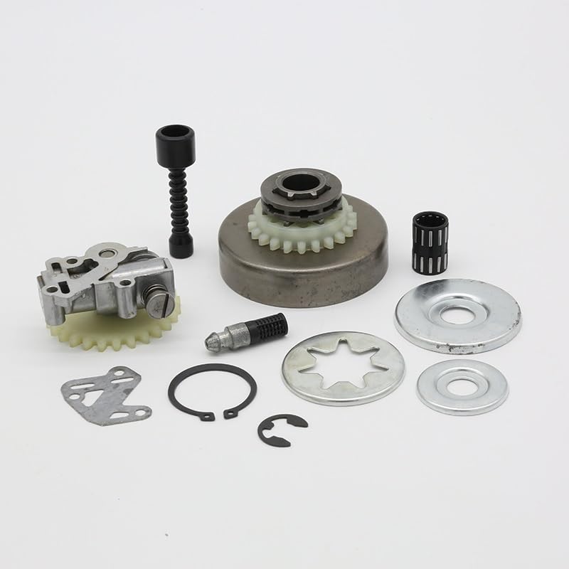 Piezas de jardín Kit de reparación de arandela de línea de filtro de bomba de aceite de rueda dentada de tambor de embrague de 3/8 "para piezas de motosierra Stihl MS380 MS381 MS 038 381 380 Piezas de