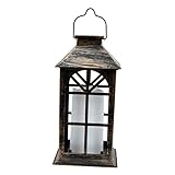 Lampe de nuit LED décorative : la lampe est livrée avec une taille compacte, qui ne prendra pas trop de place sur le bureau, lampe à bougie en fer vintage