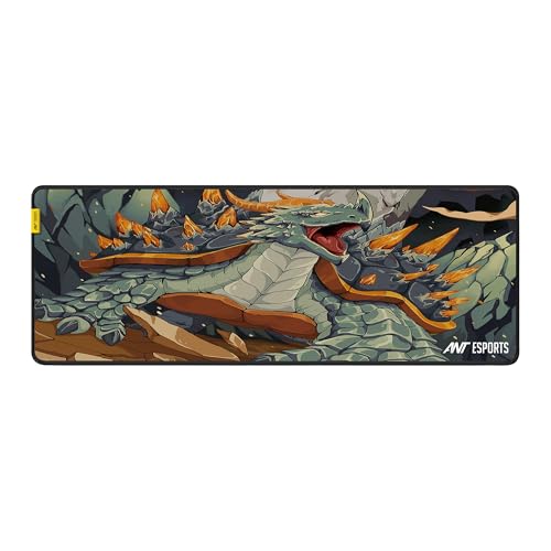 Image of Ant Esports Golden Dragon Unique Mouse Pad Gaming Mouse Pad Extended Mouse Mat for Mouse Keyboard with Stitched Edges Waterproof Non-Slip Base Mousepads for Office Home Shop Gaming Extra Large Gold