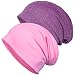 2 Pack of Baggy Soft Cotton Slouchy Stretch Beanie Hat,Chemo Hats for Men and Women