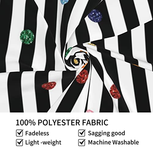 Rainbow Polka Dot Stripe Black And White Tapestry Bedroom 51In X 60In Living Room Dining Room Wall Art Hanging, Great Gift For Friends And Neighbors, Multi Color #TOP7