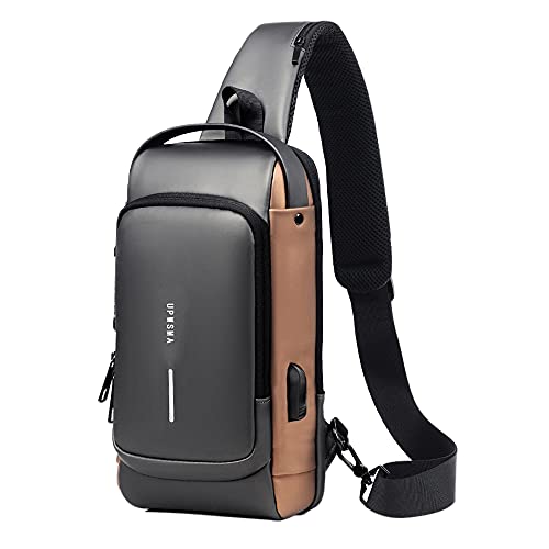 one shoulder leather backpack