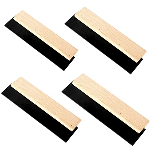 Toolty Grout Spreader - 150, 200, 250, 300mm - Wooden Handle - for Tiles, Joints - DIY - Set of 4