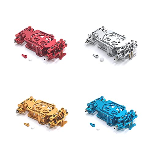 Iegefirm RC01 1/28 Scale RWD RC Drift Autod Radstand Einstellbarer Metall Chassis Rahmen KIT für K969 K989 284131 Mini-Q,Silber