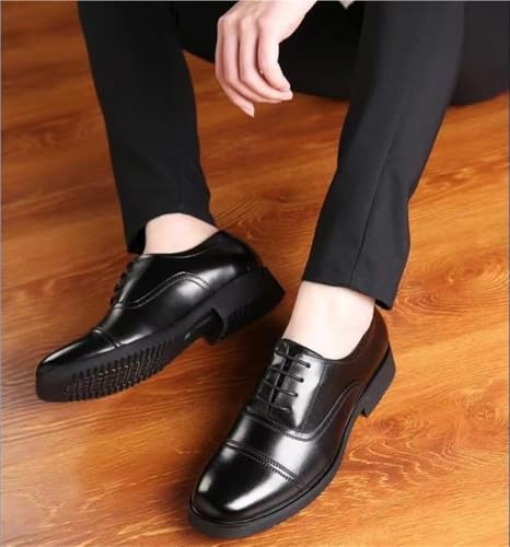 Men's Lace-Up Comfortable Fashion Arch Support Formal Oxford Patent Lug Sole Shoes Classic for Business Wedding2