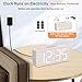 DreamSky Wooden Digital Alarm Clock for Bedroom - Desk Clock for Living Room with Large Numbers, Dimmer, Loud Alarm for Heavy Sleepers with Volume Control, DST, Office Wood Decor (Adapter Powered)