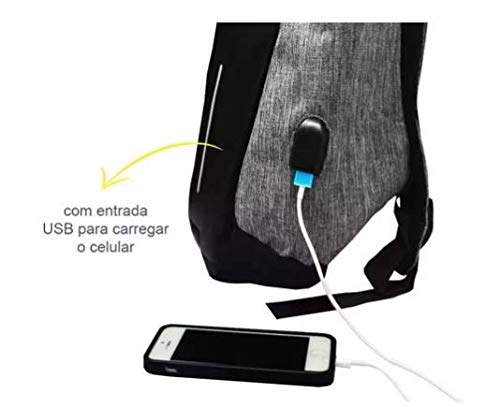 Mochila Inteligente Anti-furto A Prova Dagua Com Cabo Usb