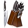 HOSHANHO 8-Piece Kitchen Knife Set, Japanese Super Steel Knife Set with Block, Professional Ultra Sharp Chef Knife Set with Scissors