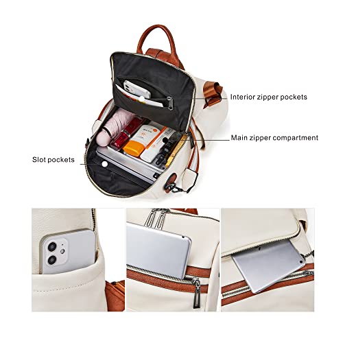 OPAGE Leather Backpack Purse for Women Fashion Tassel Ladies Shoulder Bags Designer Large Backpack Travel Bag - Image 6