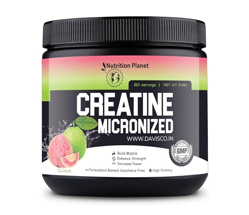 Image of Nutrition Planet Micronized Creatine Monohydrate (Guava, 348g / 0.76 Lb, 60 Servings)
