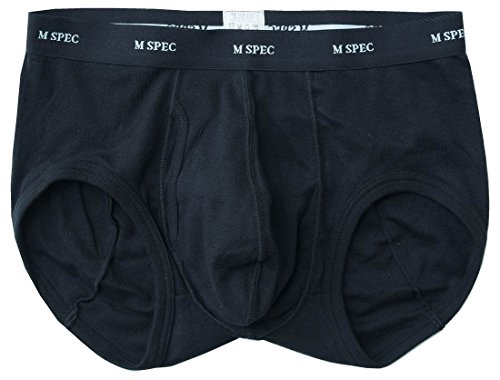 MSPEC Mens Briefs 3D-Crotch Breathable/Comfortable MS-05 Black M