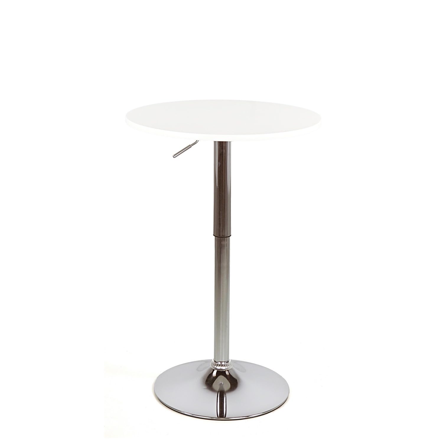 Brigros WeHome - Tavolo Bar, Tavolino Alto Regolabile in Altezza, Tavolo da Salotto Rotondo o Quadrato, Tavolo Cucina Disponibile in Diversi Colori (Bianco, Rotondo)