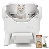 RPZ Automatic Self-Cleaning Cat Litter Box for Large Cats & Multi-Cat Homes, Smart Electric Auto Cleaning Litter Box with Litter Mat & 2 Cleaning Solutions, Ideal for Busy Homes & Apartments