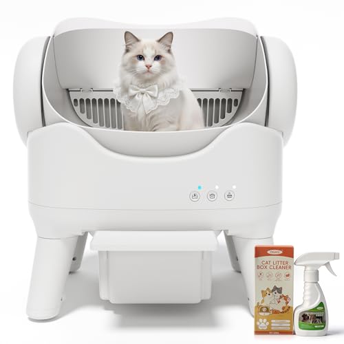 RPZ Automatic Self-Cleaning Cat Litter Box for Large Cats & Multi-Cat Homes, Smart Electric Auto...