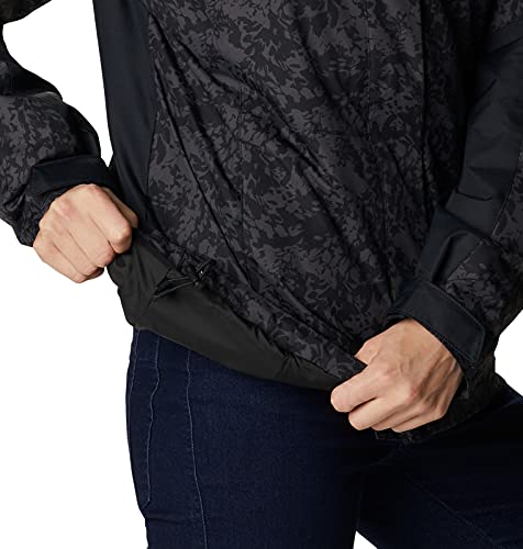 Columbia Jaqueta feminina Tunnel Falls Interchange, estampa florescência preta, pequena