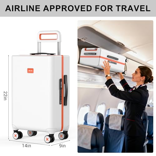 Zipperless Carry on Luggage 22x14x9 Airline Approved Hardside Suitcase - image 2