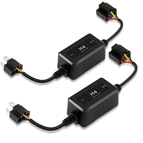 Auxbeam H4 9003 Hb2 P43T Led Headlight Canbus Error Free Anti Flickering Resistor Decoder, 2Pcs/Set Enhanced Led Light Decoder Canbus Drivers #TOP3