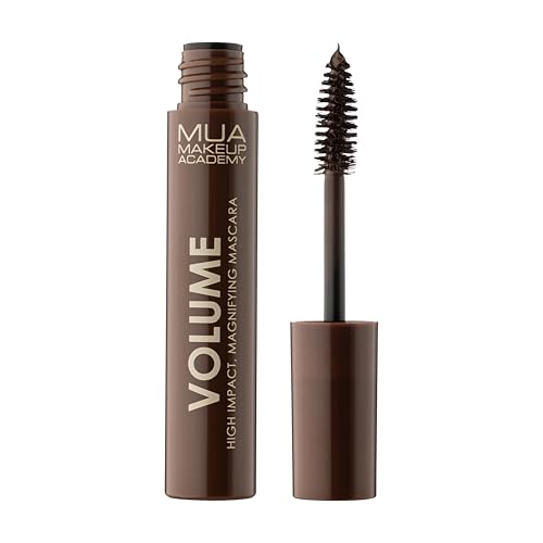 MUA Makeup Academy High Impact & Magnifying Mascara, Brown, Vegan & Cruelty Free, 6 ml