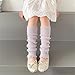 Pyasuye Solid Color Socks Sleeves Fashionable Girls Stackable Socks Comfortable Leg Warmer for Daily Wear and Parties