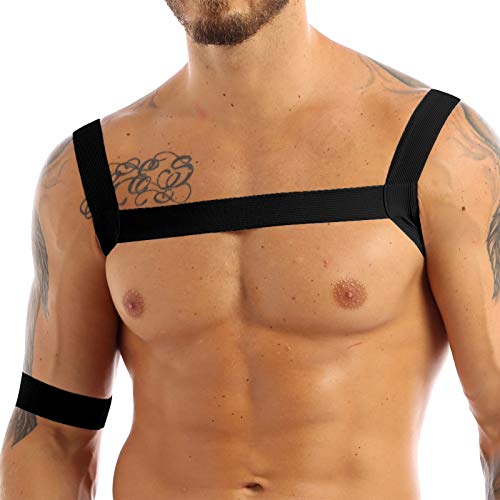 Lejafay Men's Shoulder Strap Chest Harness Sports Shoulder Supports Braces Protective Gear Fitness