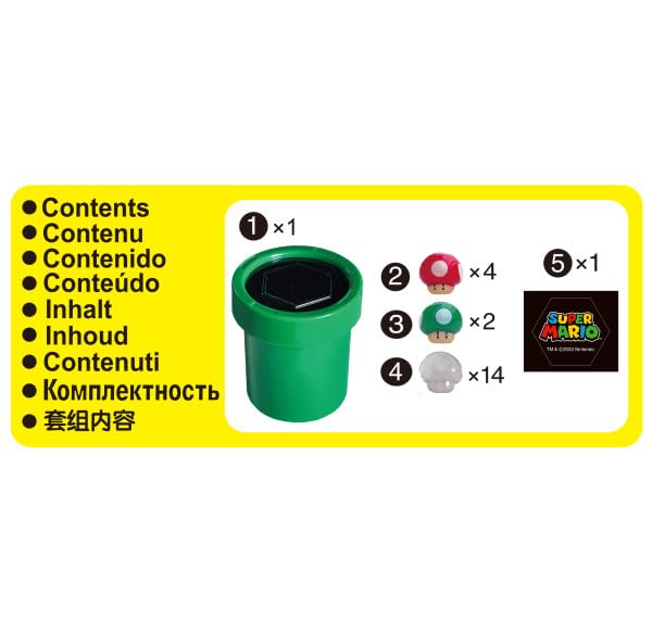 EPOCH Games Super Mario Mushroom Mania Balancing Game, Tabletop Skill and Action Game, Ages 4+