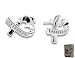 Produktbild Original Enez Ohrringe Creolen Ohrstecker Zirkonia 925 Sterling Silber plattiert + Geschenkbeutel R323a
