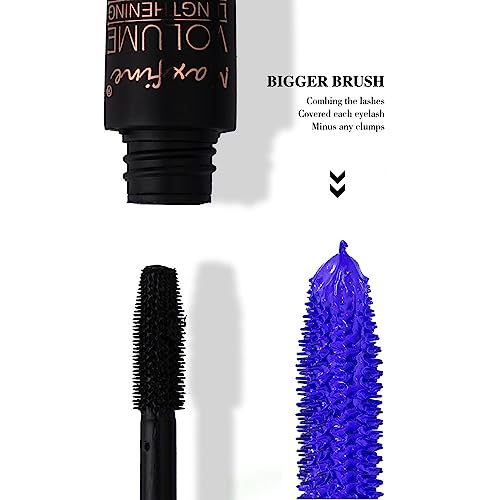 Blue Mascara Waterproof 4d Silk Fiber Lash Mascara, Long-lasting No Smudge and Clump Telescopic Mascara, Lengthening Thick Volumizing for Party Stage Use - Image 8