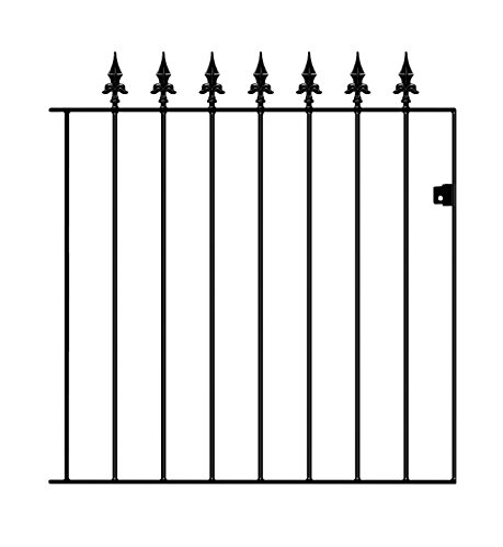 Saxon Spear Top Garden Gates 1067mm GAP x 950mm High Wrought Iron Metal swing gate SA05/5
