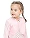 Lilax Little Girls' Knit Long Sleeve Button Closure Bolero Cardigan Shrug 9 Pink