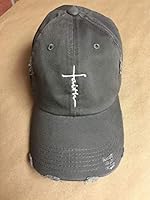 Algopix Similar Product 13 - Faith Hat Embroidered Distressed Hat