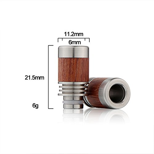 EzVapor 510 Drip Tip Dunkelbraun Holz Mundstück Kühler Heat-Sink E-Zigarette Driptip 510er Drip Tip Verdampfer Atomizer… – Bild 3