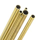 M METERXITY 300mm Brass Round Tube, 1mm 1.5mm 2mm 2.5mm 3mm 3.5mm OD 0.2mm Wall Thick Brass Seamless Straight...
