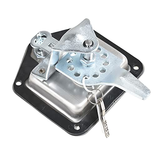 Image of Silscvtt Trailer Door Latch T-Handle Lock Stainless Steel Keys Replacement for Trailer Door RV Camper Truck Bed Toolboxes (4 Pcs)
