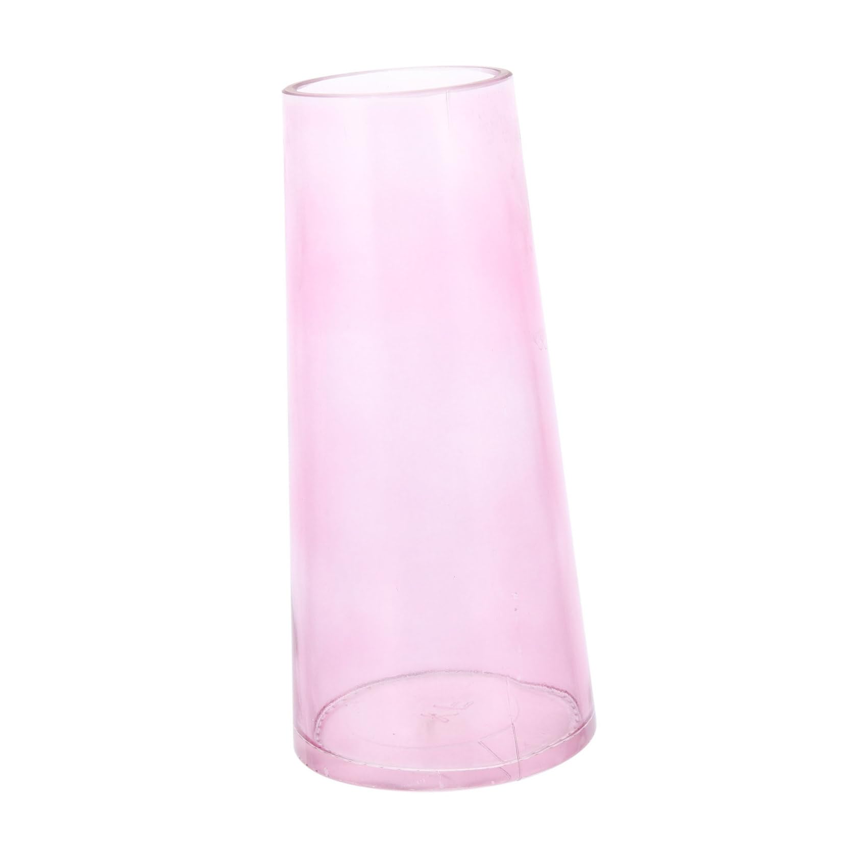 CORHAD Florero De Vidrio Moderno para Decoración De Flores Secas Jarrón De Diseño Elegante para Oficina y Hogar Adorno Único Color Vino