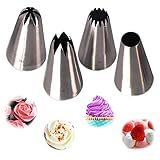 boquilla 1m wilton comprar 🍩Fácil de Limpiar: Las puntas de los tubos grandes no tienen costuras. Se pueden utilizar con mangas pasteleras o con conectores. El acero inoxidable es fácil de limpiar y tiene un revestimiento antiadherente.