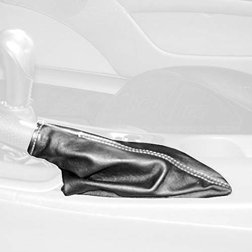 RedlineGoods ebrake Boot Compatible with Toyota Celica 2000-06. Tailor Made - not Universal. Genuine top-Grade Italian Black Leather with Blue Thread