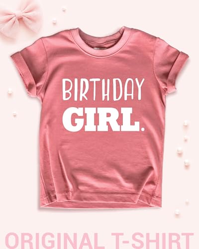 Image of Birthday Girl Shirt Toddler T-Shirt Kid Birthday Party Outfit Tee Gift for Girls 1st 2nd 3rd 4th 5th 6th 7th 8th Tops