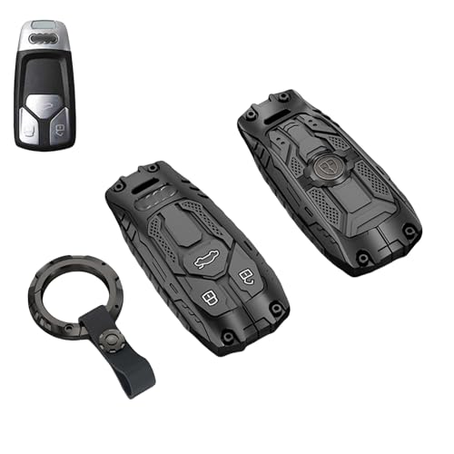 Coque de clé Audi en métal lourd premium protège-clé élégant noir
