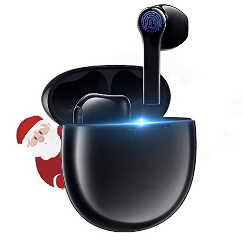 Auricular Bluetooth 5.0, Auricular inalmbrico, micrfono Incorporado y Caja de Carga, reduccin de Ruido estreo 3D, Adecuado para Auriculares iOS/Android/Huawei/Xiaomi/Samsung