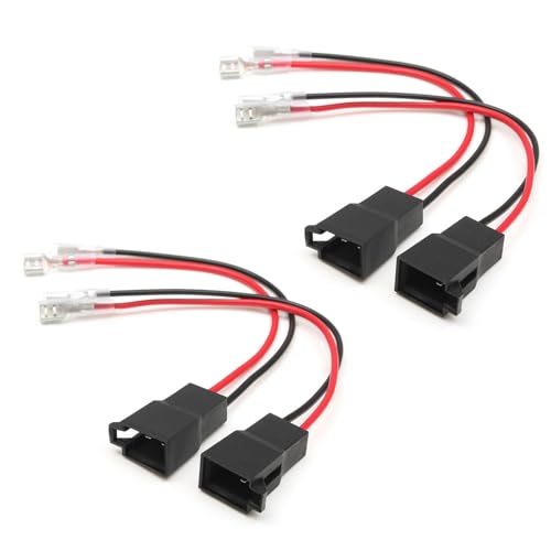 Lot de 4 adaptateurs de haut-parleur de voiture, adaptateur de faisceau de câbles de haut-parleur, compatible avec Citroën Berlingo C3 C4 C5 Peugeot 206 308 Partner...