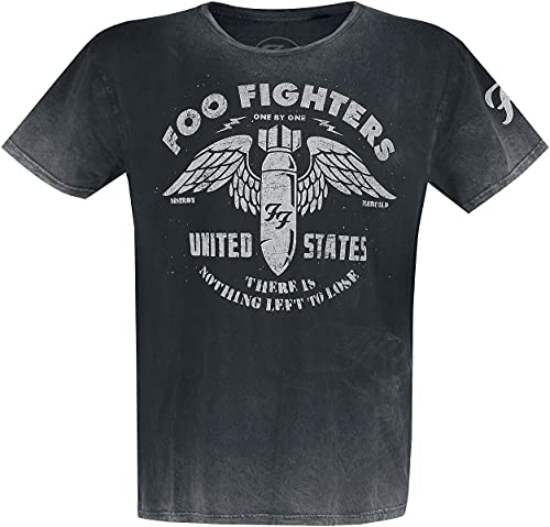 Foo Fighters Bomb Vintage Männer T-Shirt grau M 100% Baumwolle Band-Merch Bands