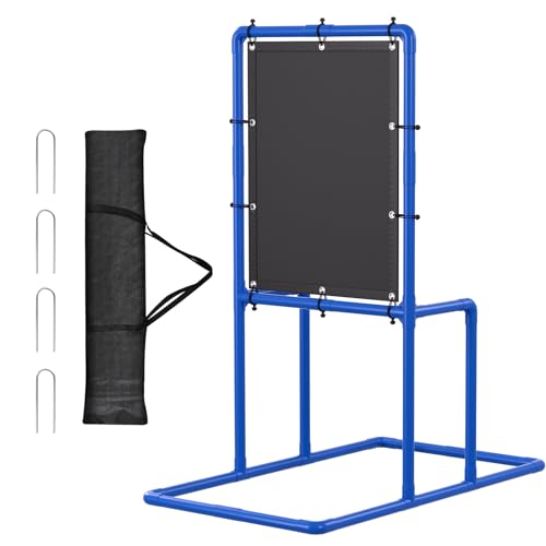 Olpchee Baseball Strike Zone Target for Plastic Balls Compatible with Wiffle Ball and Blitzball Pitching Training Strike Zone Target Set Up and Assemble Easily (Large Blue)