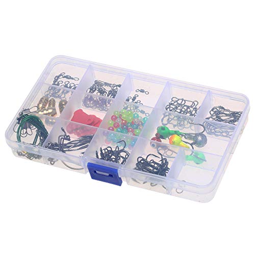 Lixada 230 pcs Conjunto De Equipamento De Pesca Anti-Emaranhado Rolamento Gira Conectores De Pesca S