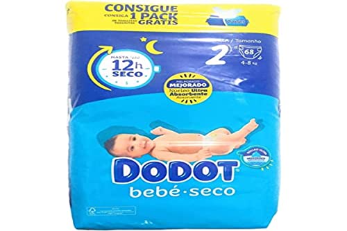 Dodot Pañales para bebe super absorbentes Talla 2, 88 unidades, 4-8KG