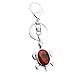 Produktbild FLAMEER Natürlicher Edelstein Schildkröte Anhänger Schlüsselanhänger Schlüsselanhänger - Roter Jaspis